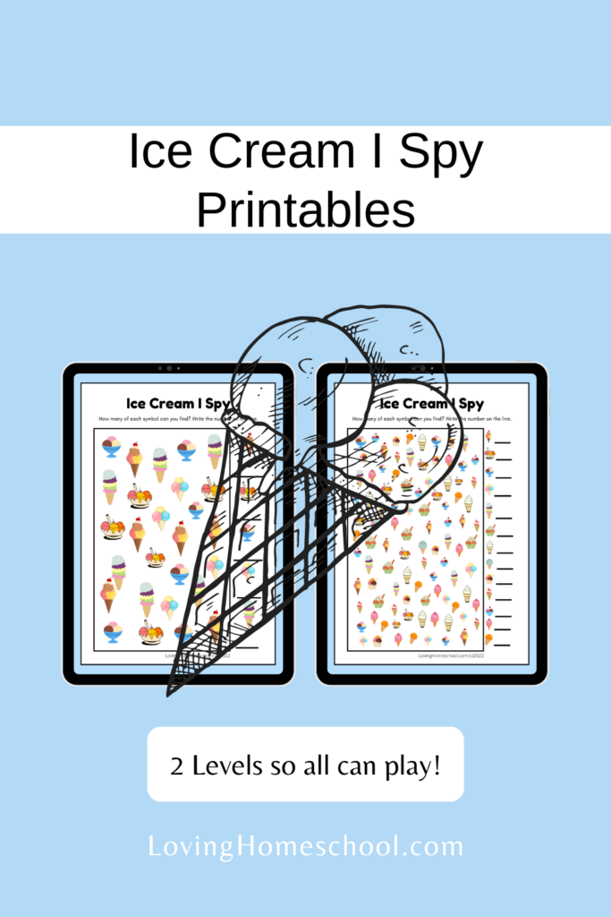 Ice Cream I Spy Printables Pinterest Pin