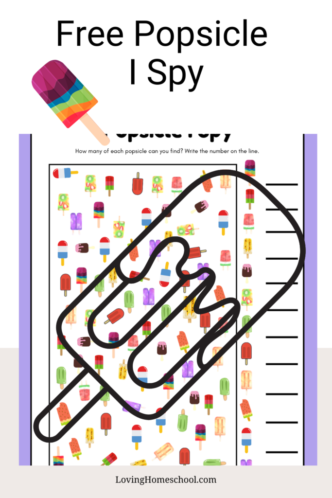 Popsicle I Spy Printable Pinterest pin