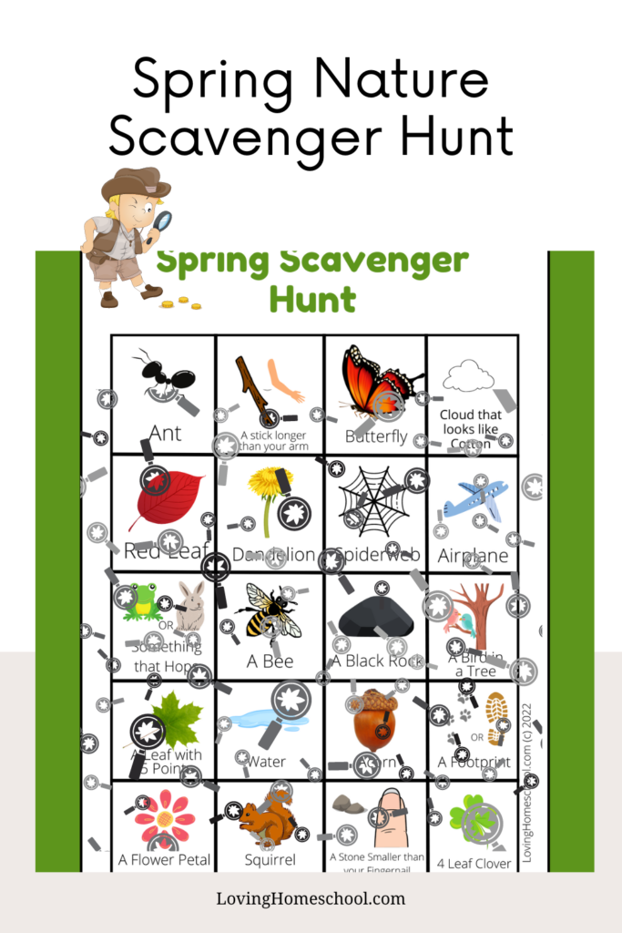 Spring Nature Scavenger Hunt Pinterest Pin