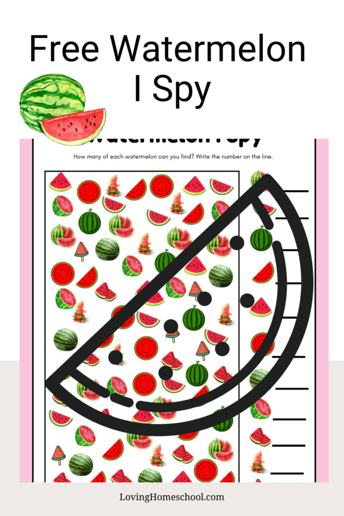 Watermelon I Spy Printable Pinterest pin