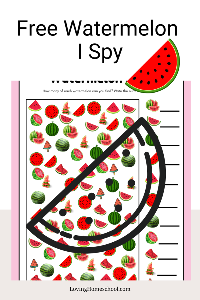 Watermelon I Spy Printable Pinterest pin