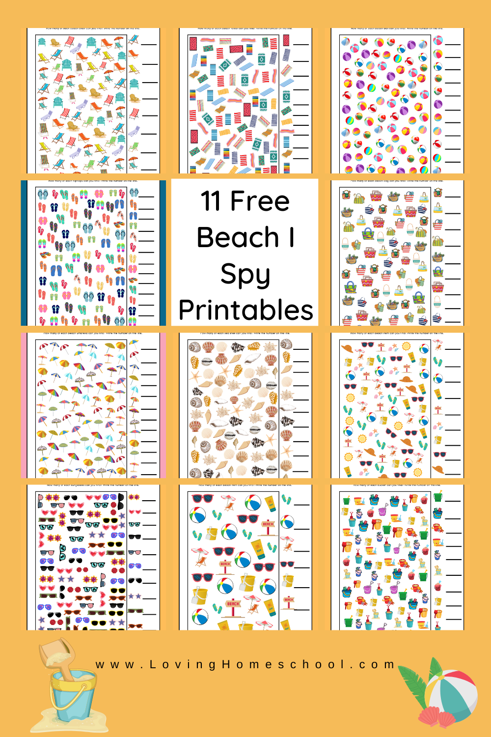 Beach I Spy Printables - LovingHomeschool.com