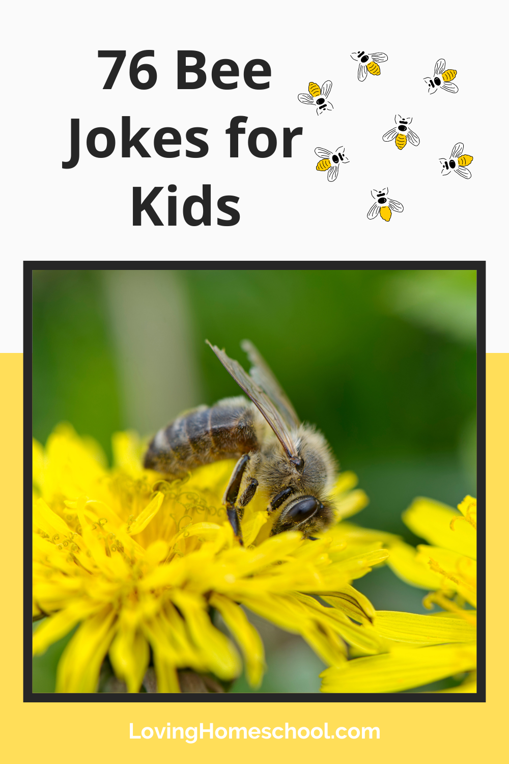76 Bee Jokes for Kids Pinterest Pin