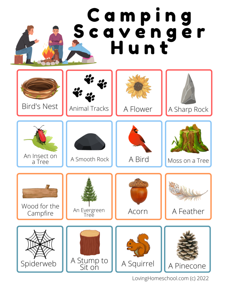 Camping Scavenger Hunt