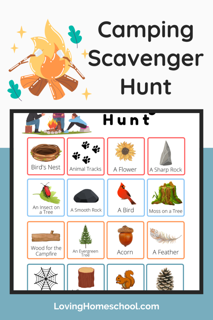 Camping Scavenger Hunt Pinterest Pin