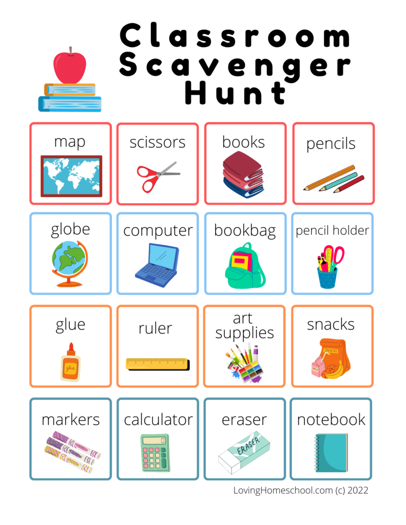 Classroom Scavenger Hunt