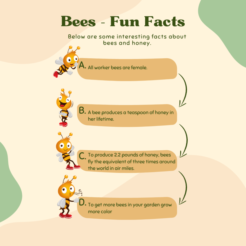 Cream Organic Playful Bees Fun Fact Instagram Post