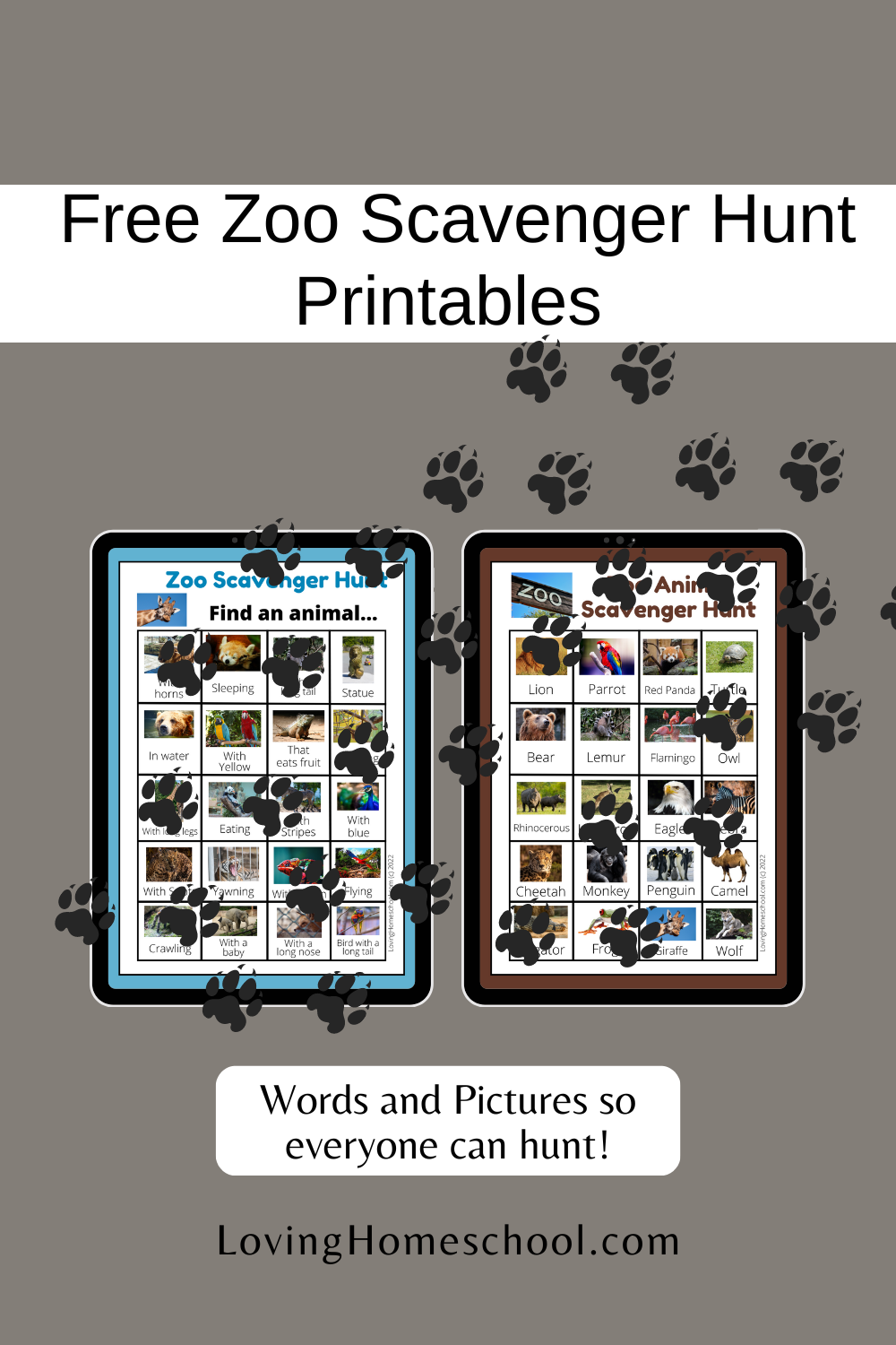 Free Zoo Scavenger Hunt Printables Pinterest Pin