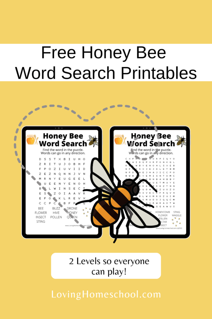 Honey Bee Word Search Printables Pinterest Pin