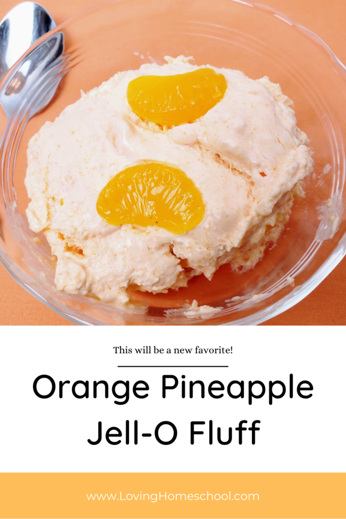 Orange Pineapple Jell-O Fluff Pinterest Pin