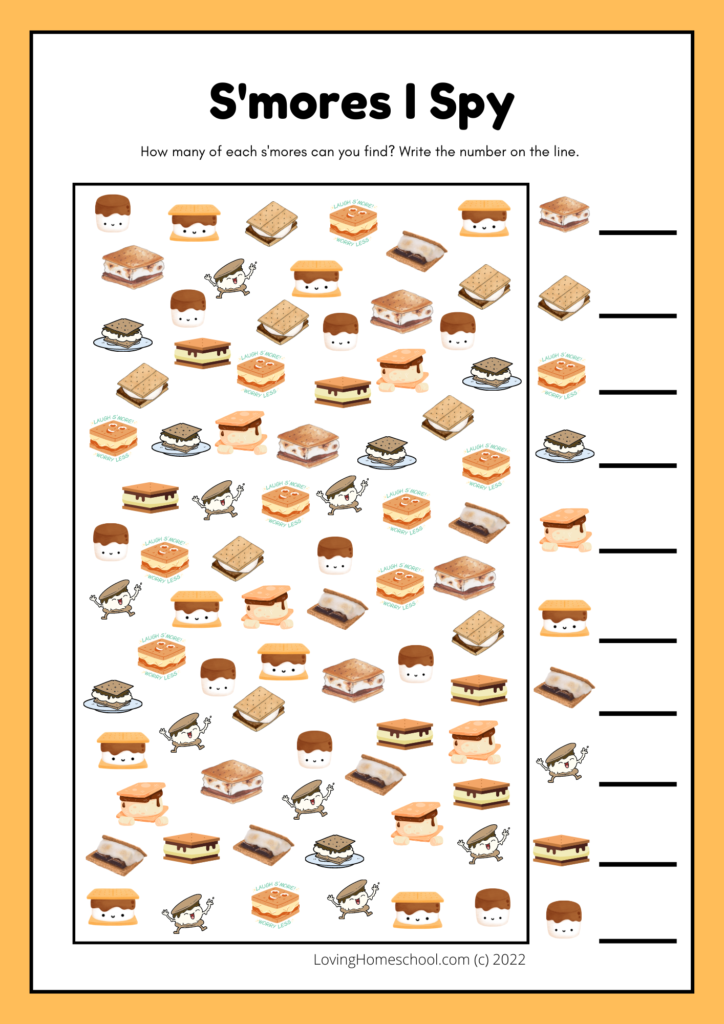 S'mores I Spy Printable