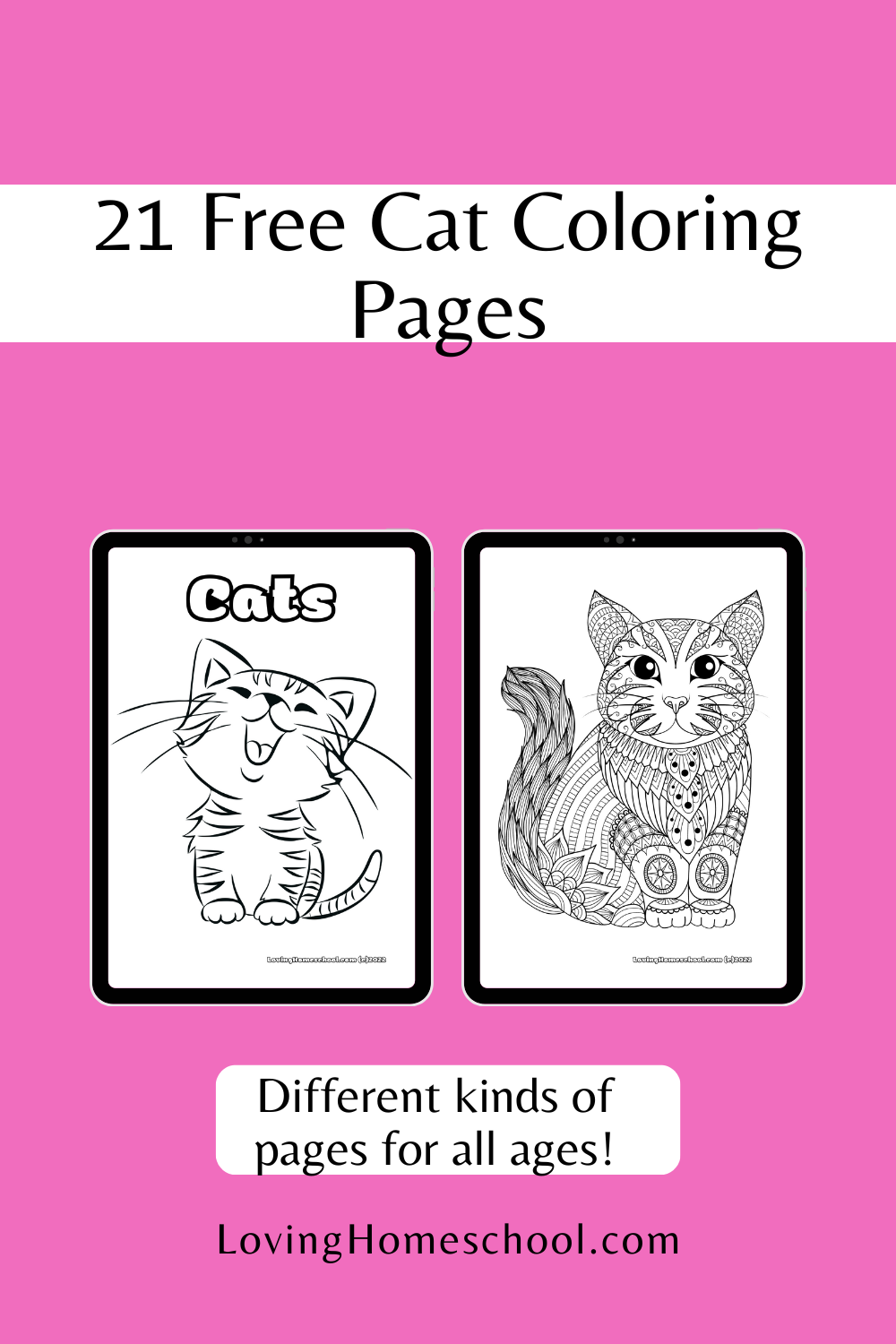 21 Free Cat Coloring Pages Pinterest Pin