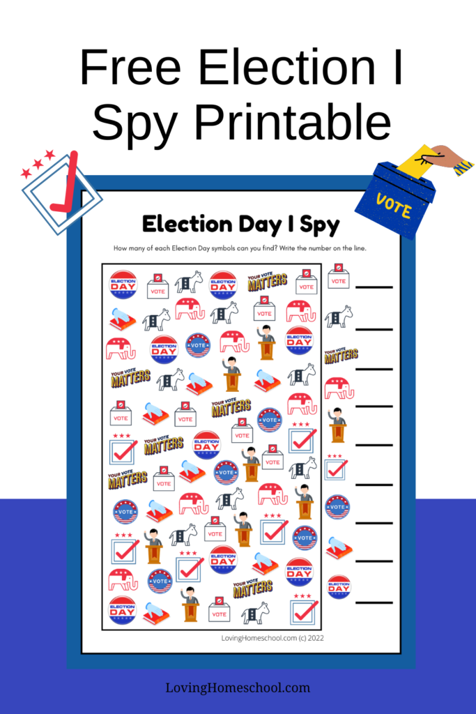 Election I Spy Printable Pinterest Pin