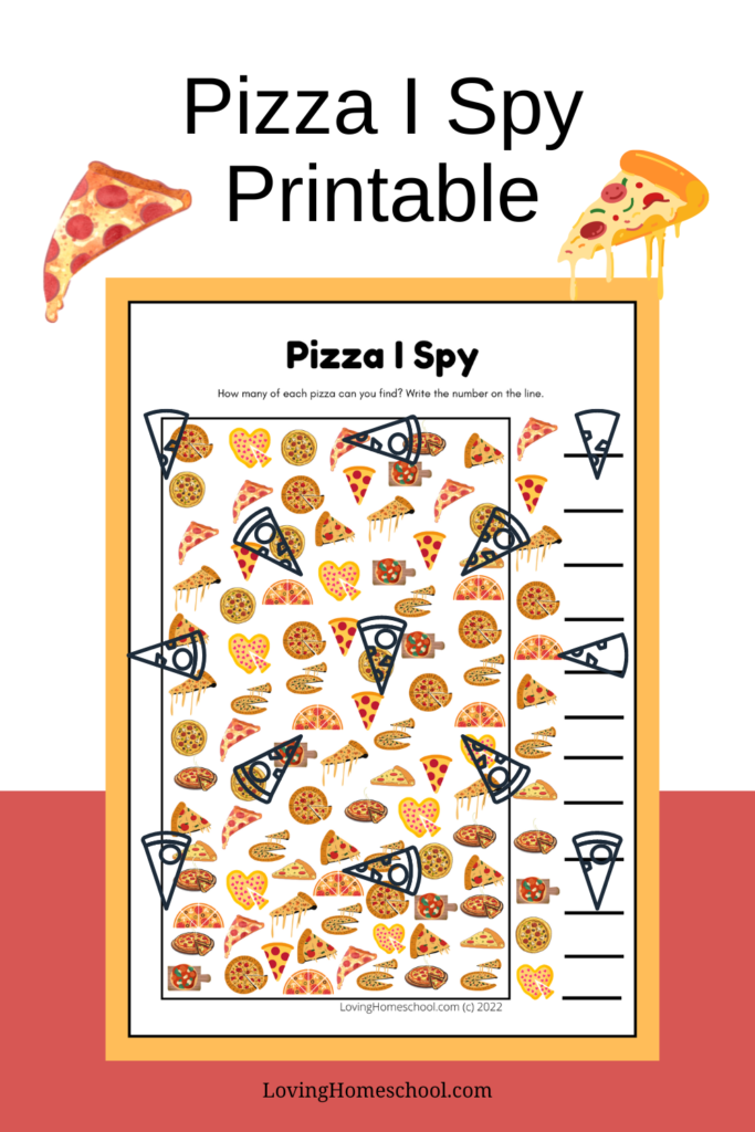 Pizza I Spy Printable Pinterest Pin