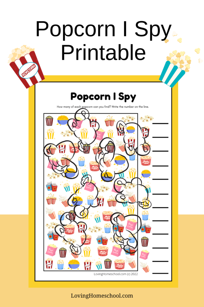 Popcorn I Spy Printable Pinterest Pin