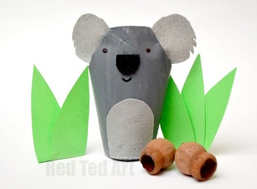 toilet paper roll koala craft