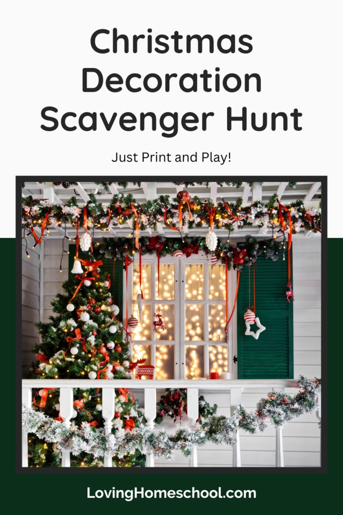 Christmas Decoration Scavenger Hunt Pinterest Pin