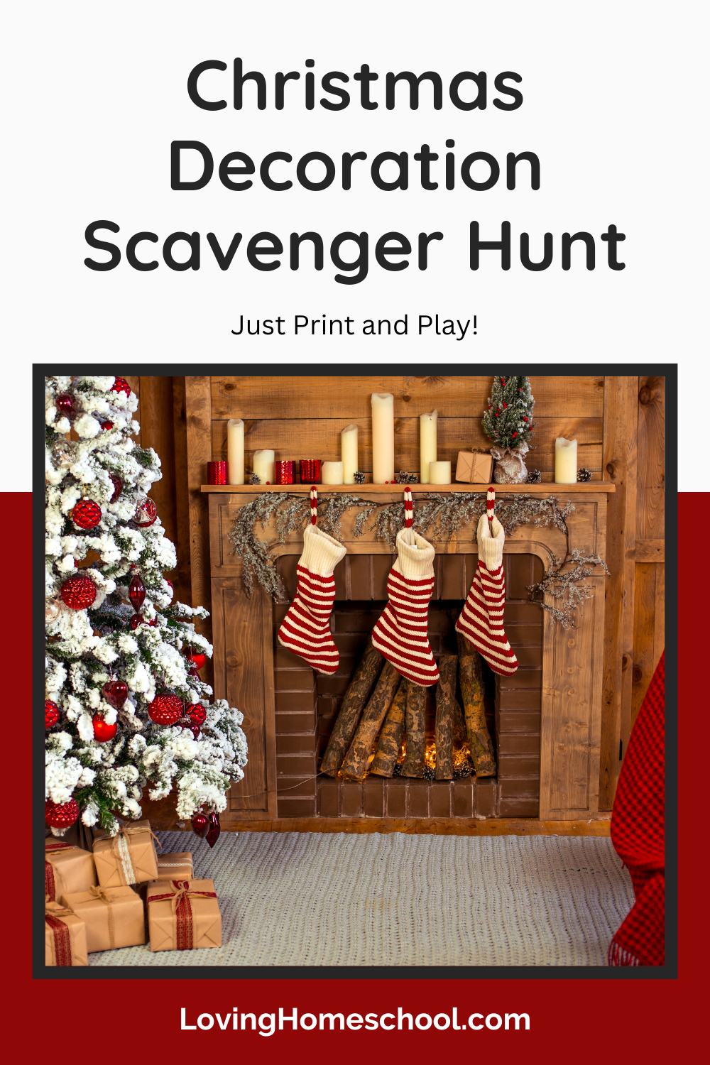 Christmas Decoration Scavenger Hunt Pinterest Pin