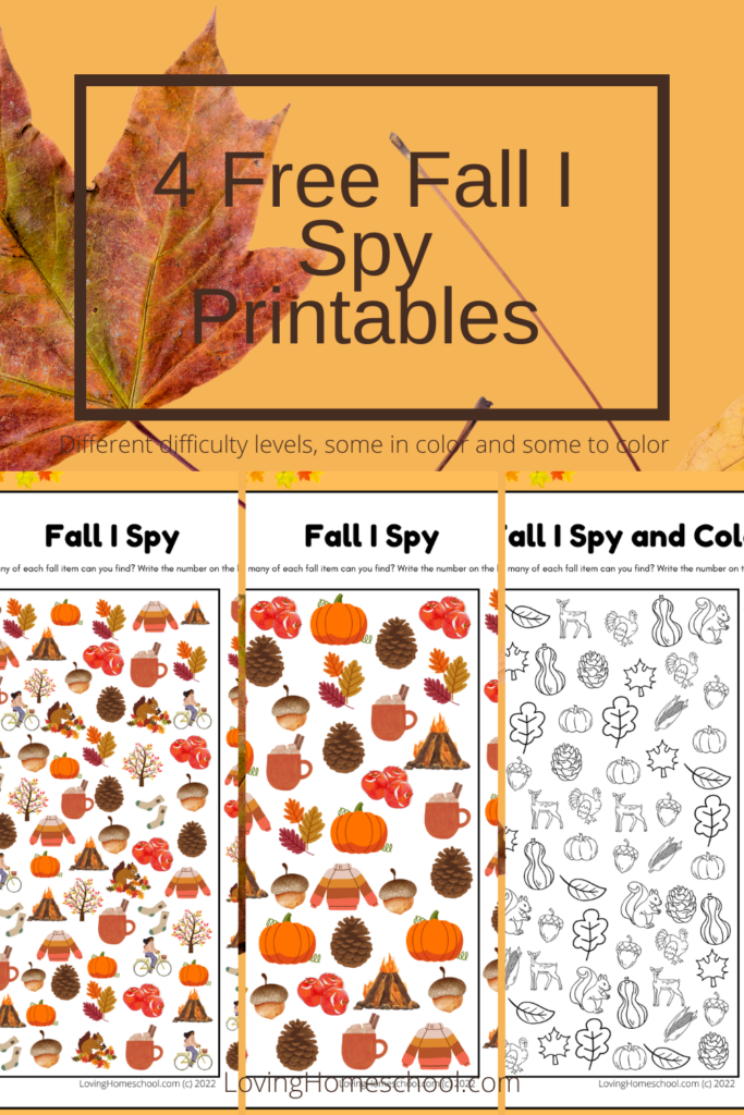 Fall I Spy Printables Pinterest Pin