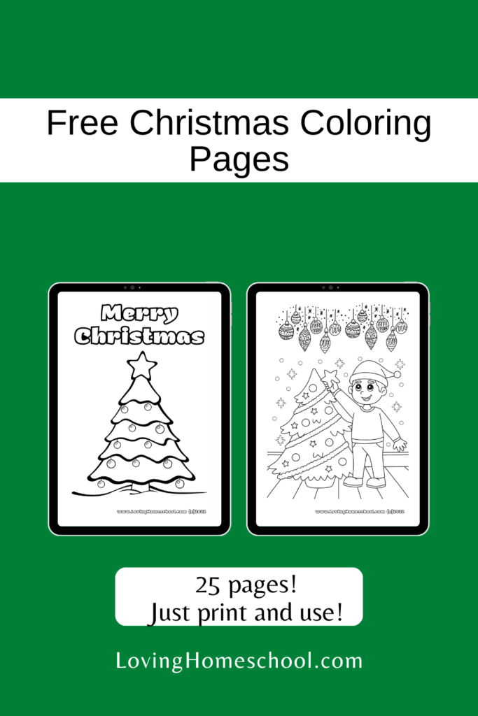 Free Christmas Coloring Pages Pinterest Pin