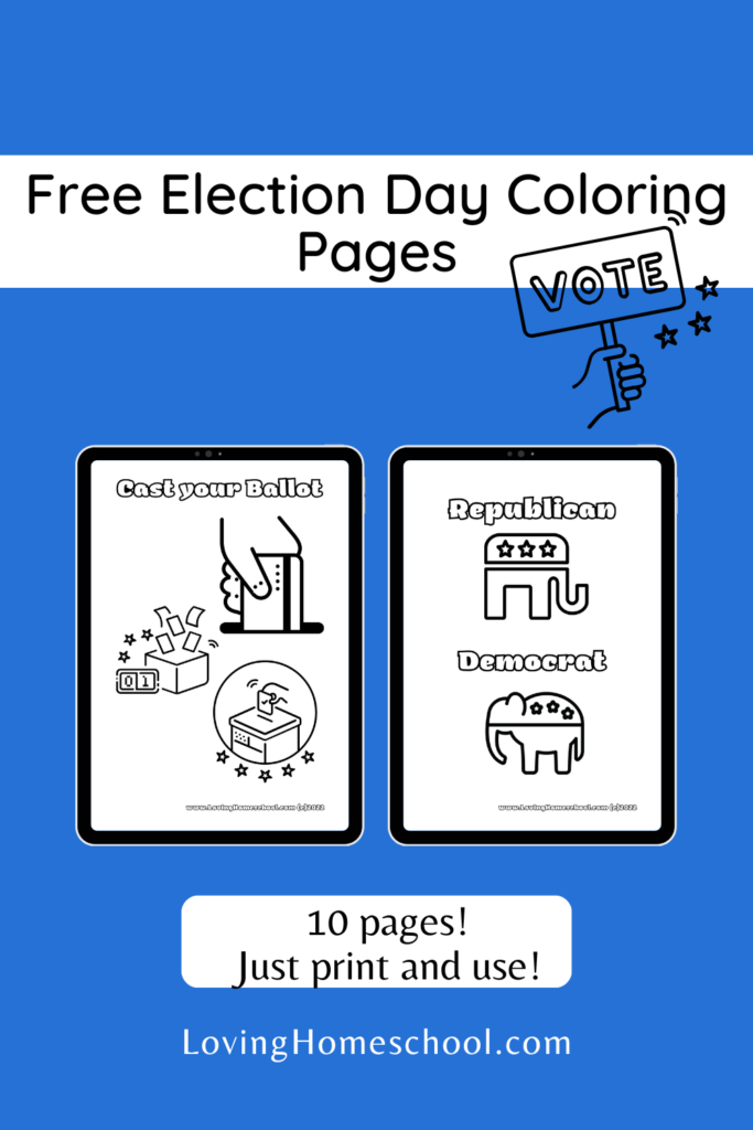 Free Election Day Coloring Pages Pinterest Pin