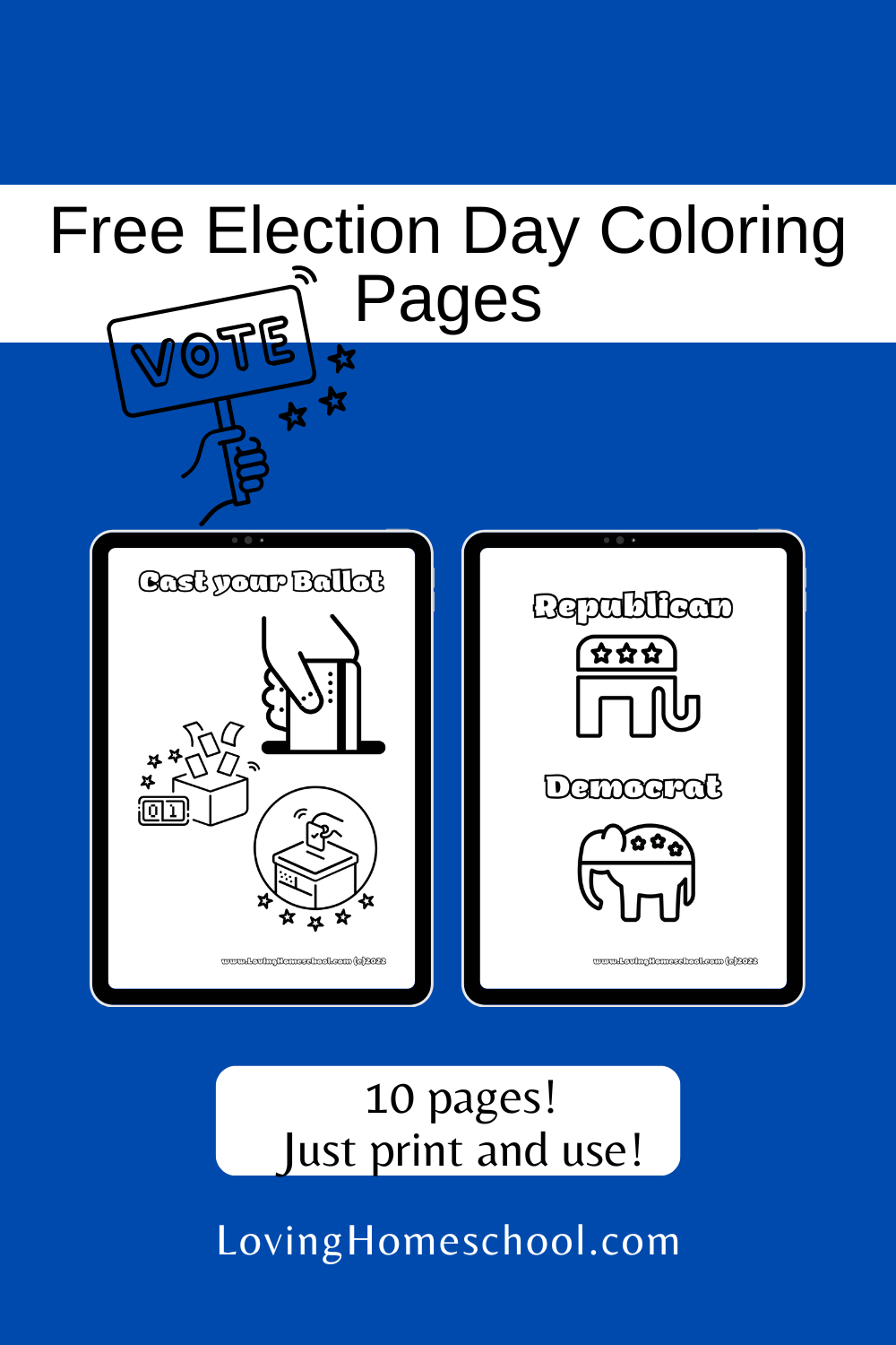 Free Election Day Coloring Pages Pinterest Pin