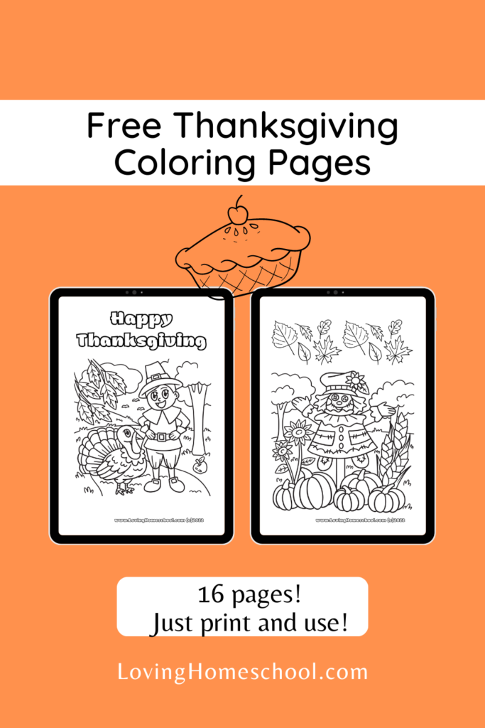 Free Thanksgiving Coloring Pages Pinterest Pin