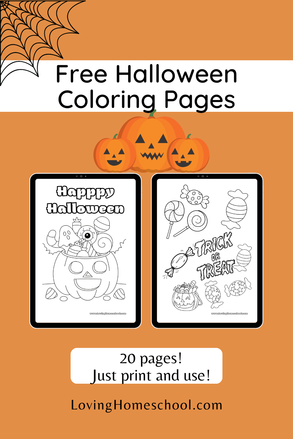 Halloween Coloring Pages Pinterest Pin