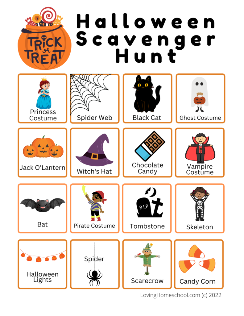 Halloween Scavenger Hunt