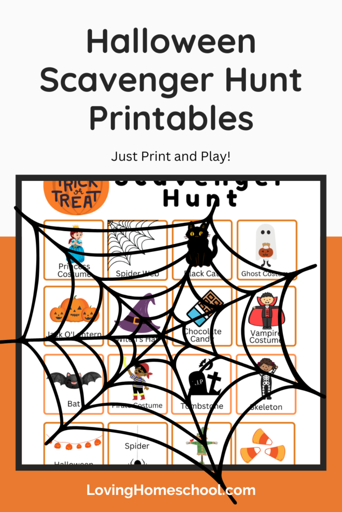 Halloween Scavenger Hunt Printables Pinterest Pin