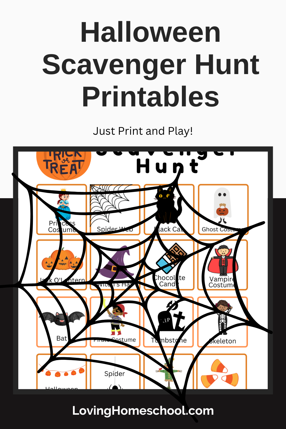 Halloween Scavenger Hunt Printables Pinterest Pin