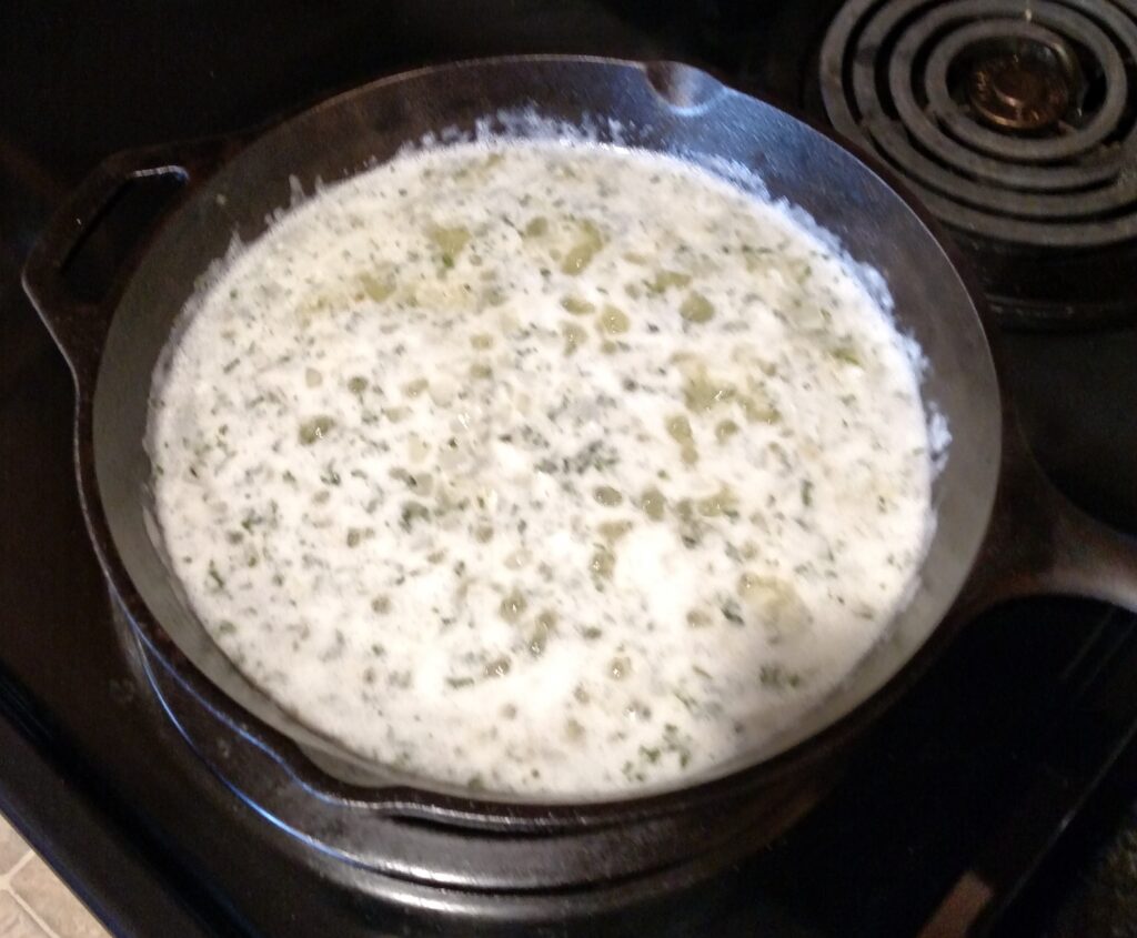 onion cooking in melted butter