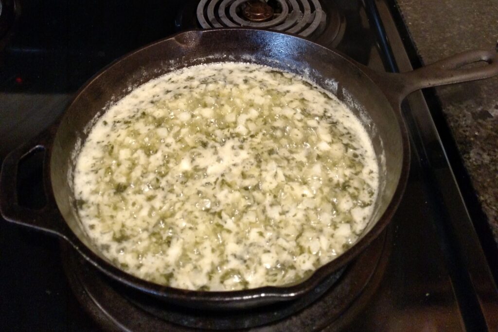 onion cooking in melted butter