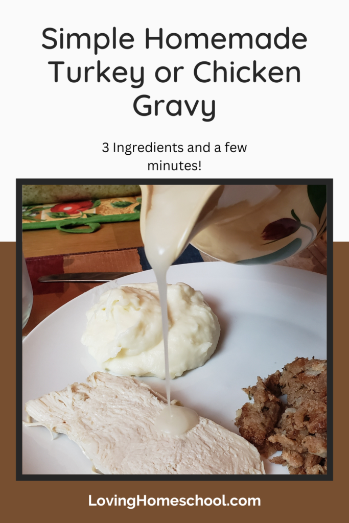 Simple Homemade Turkey Chicken Gravy Pinterest Pin