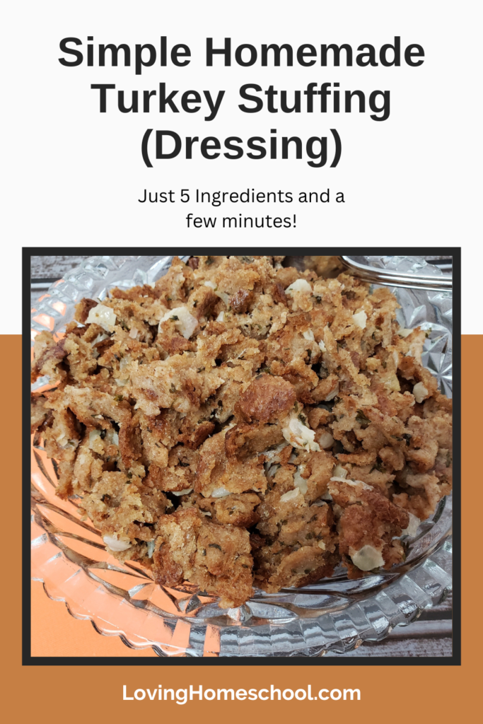 Simple Homemade Turkey Stuffing Dressing Pinterest Pin