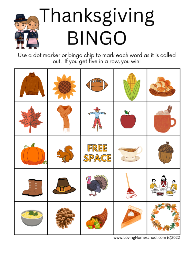 Thanksgiving Bingo Printables