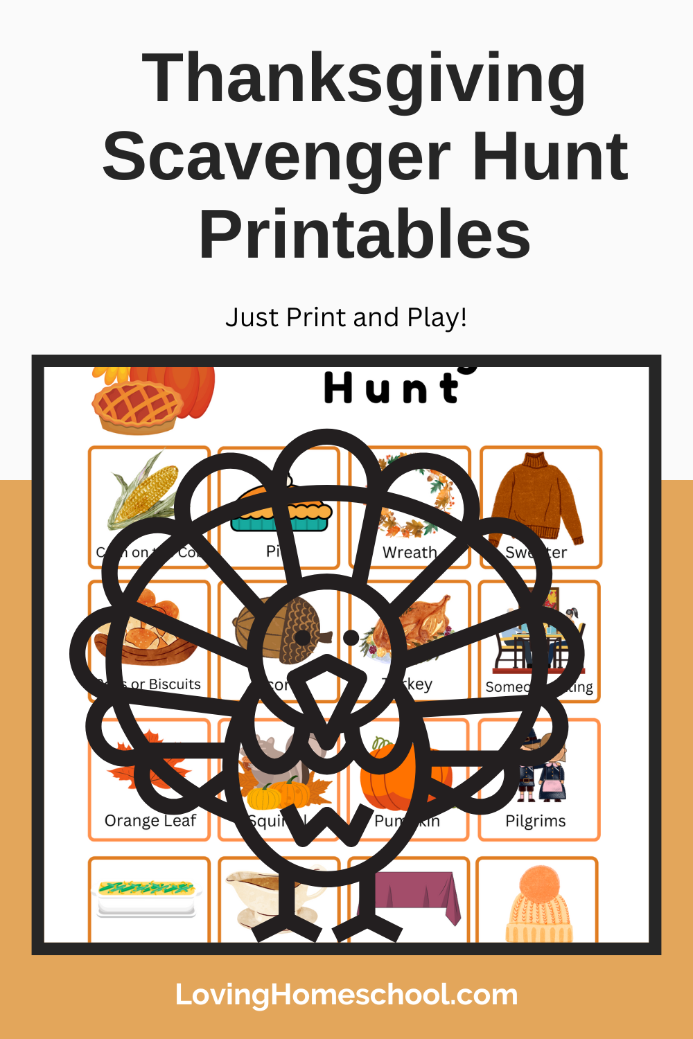 Thanksgiving Scavenger Hunt Printables Pinterest Pin