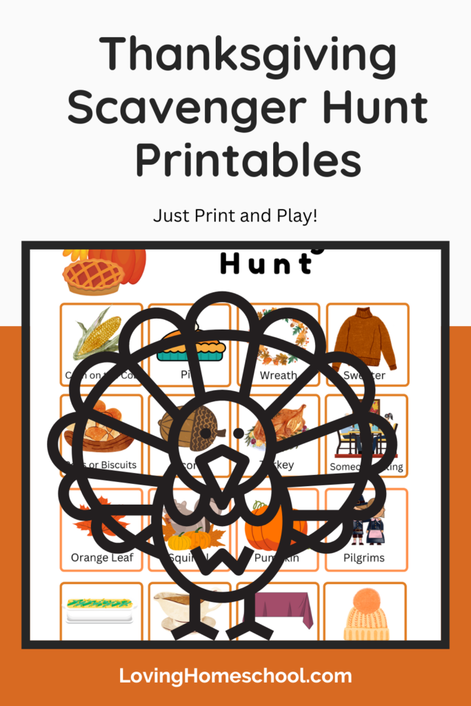 Thanksgiving Scavenger Hunt Printables Pinterest Pin