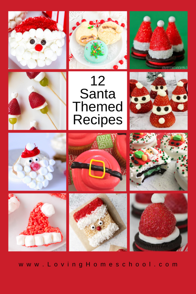 12 Santa Themed Recipes Pinterest Pin