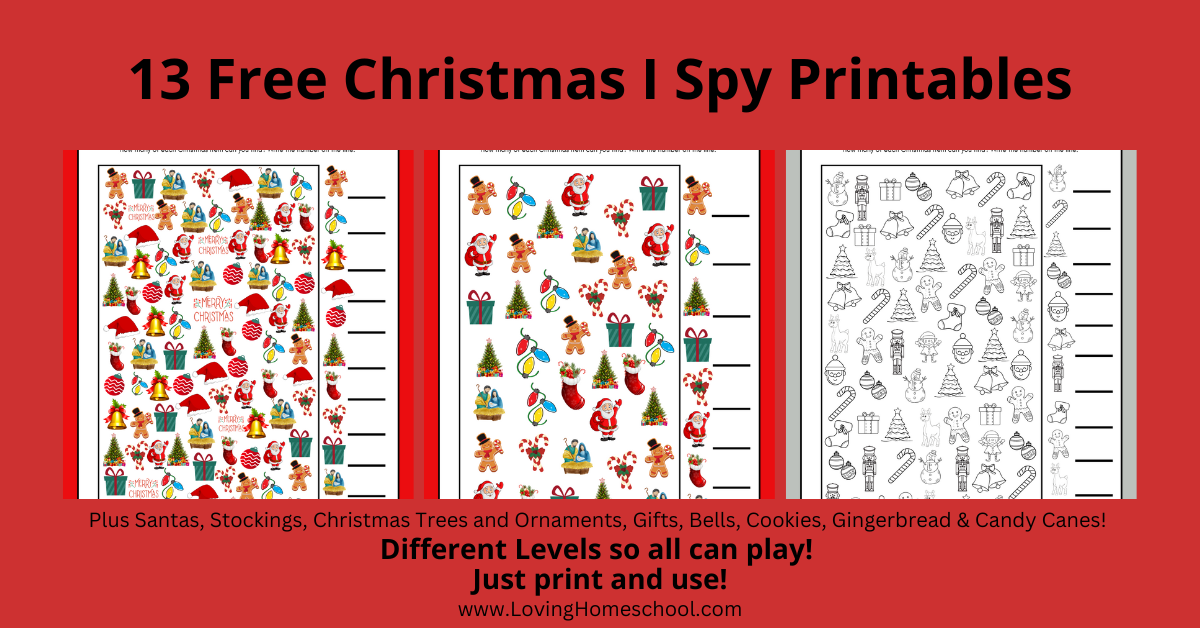 13 Christmas I Spy Printables - 13 Christmas I Spy Printables Facebook Ad 