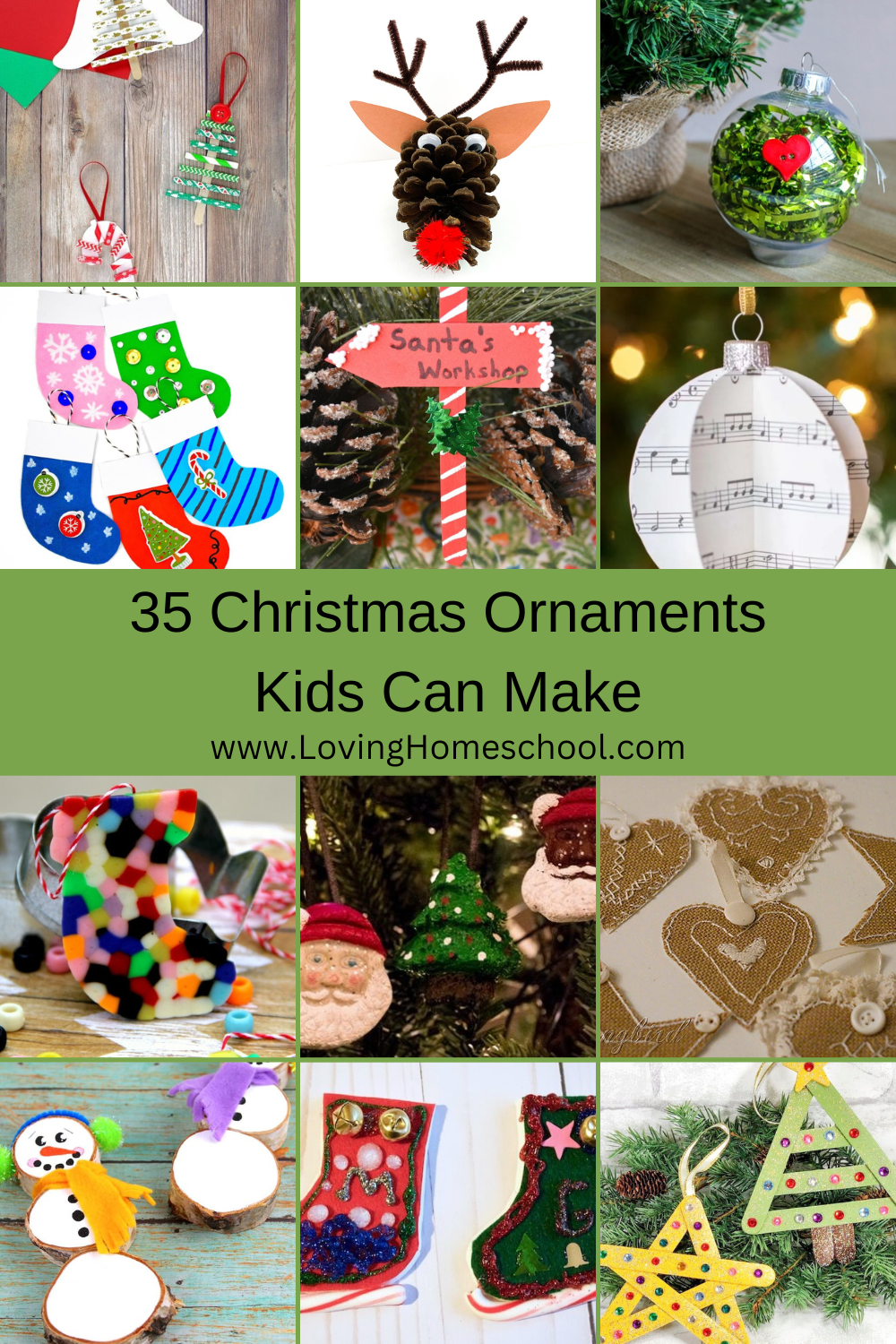 35 Christmas Ornaments Kids Can Make Pinterest Pin