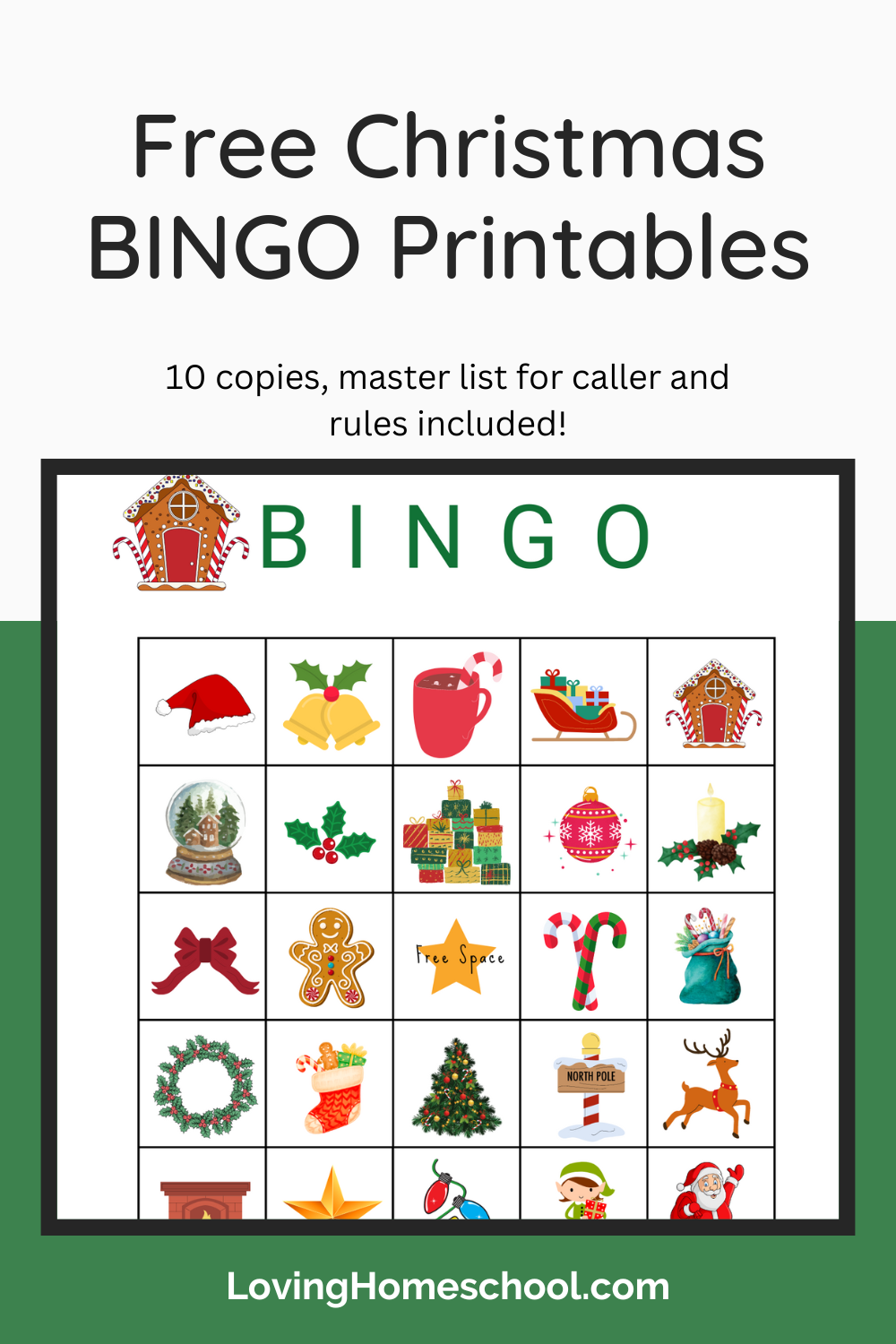 Free Christmas BINGO Printables Pinterest Pin