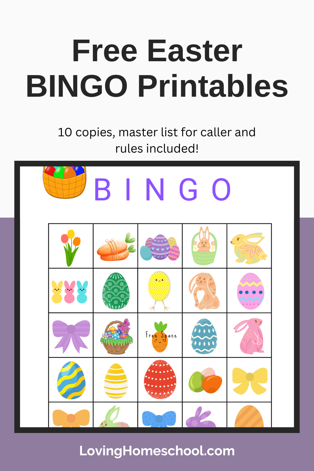 Free Easter BINGO Printables Pinterest Pin