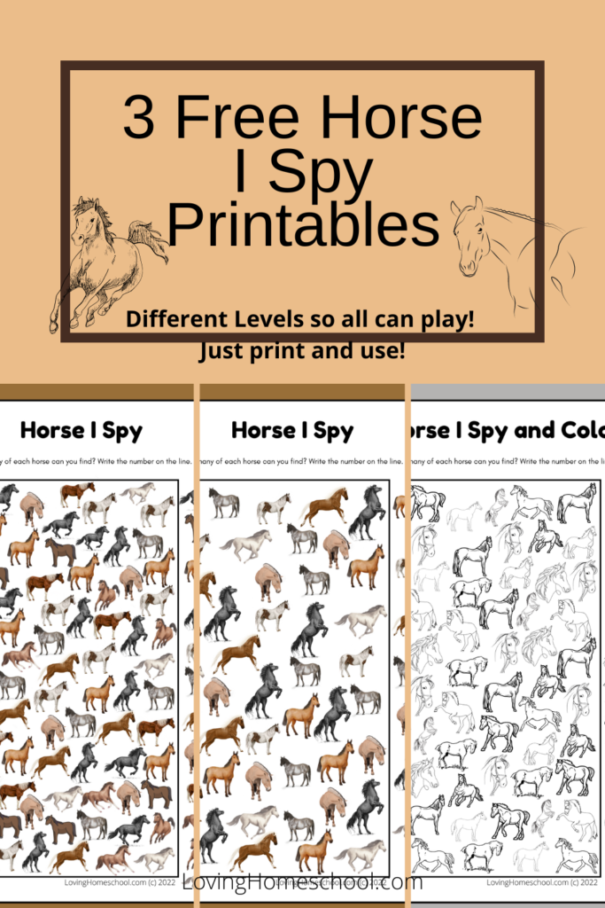 Horse I Spy Printables Pinterest Pin