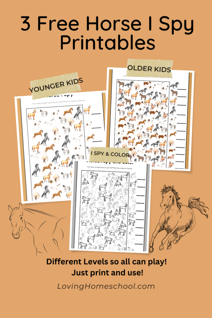 Horse I Spy Printables Pinterest Pin