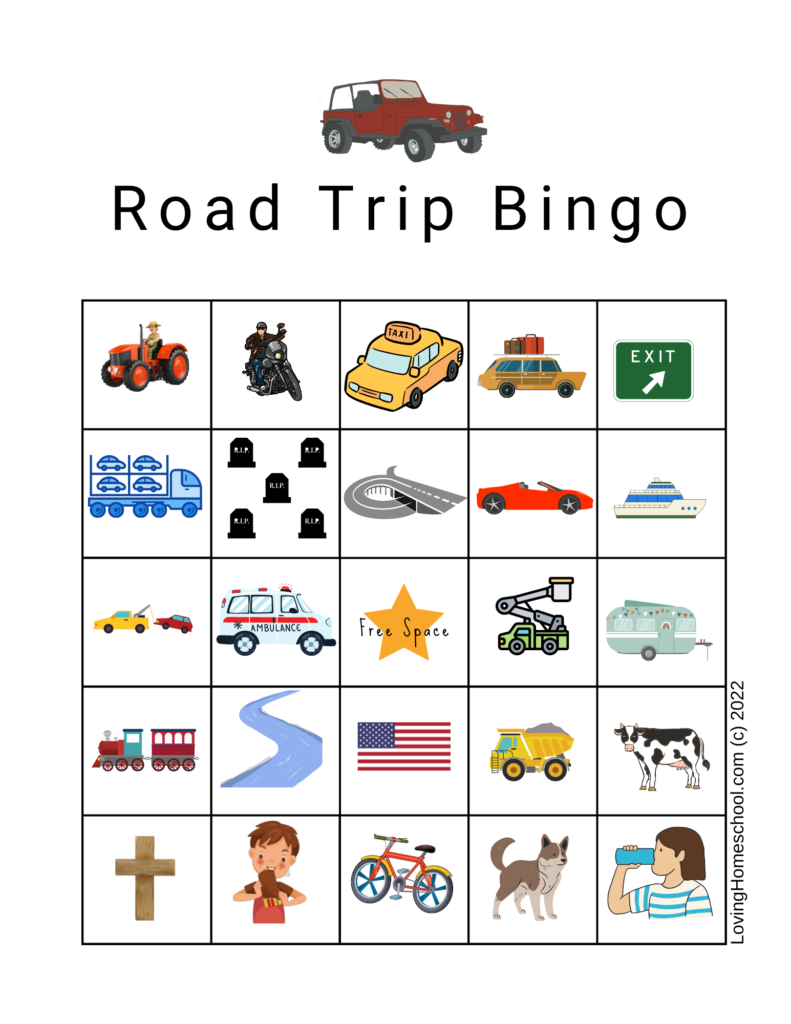 Road Trip Bingo