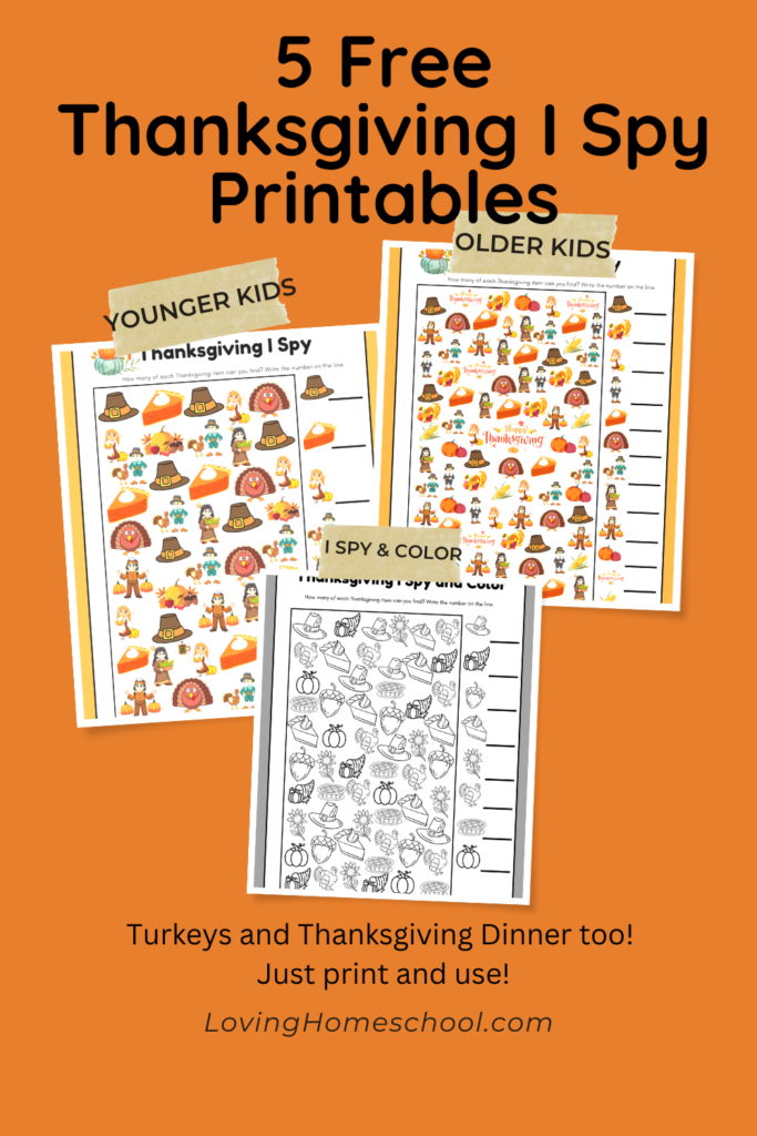 Thanksgiving I Spy Printables