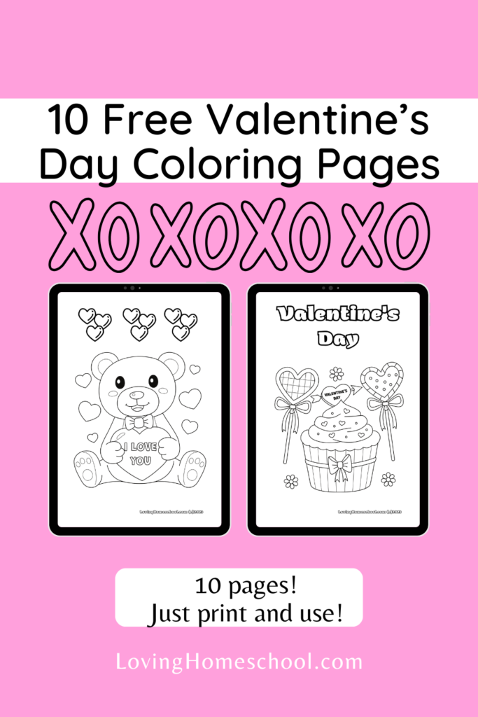 10 Free Valentine’s Day Coloring Pages Pinterest Pin