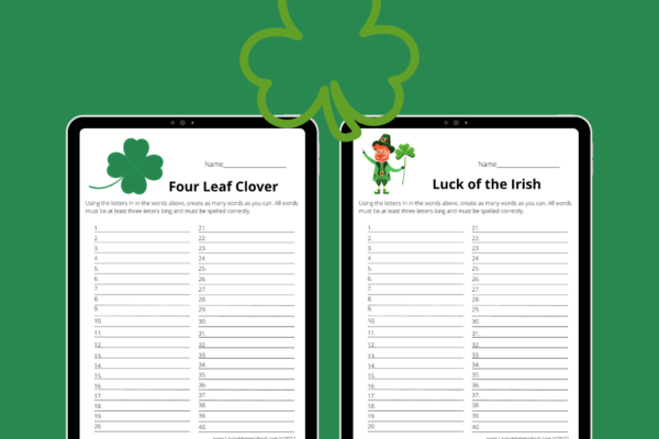 Free St. Patrick’s Day How Many Words Printables Pinterest Pin