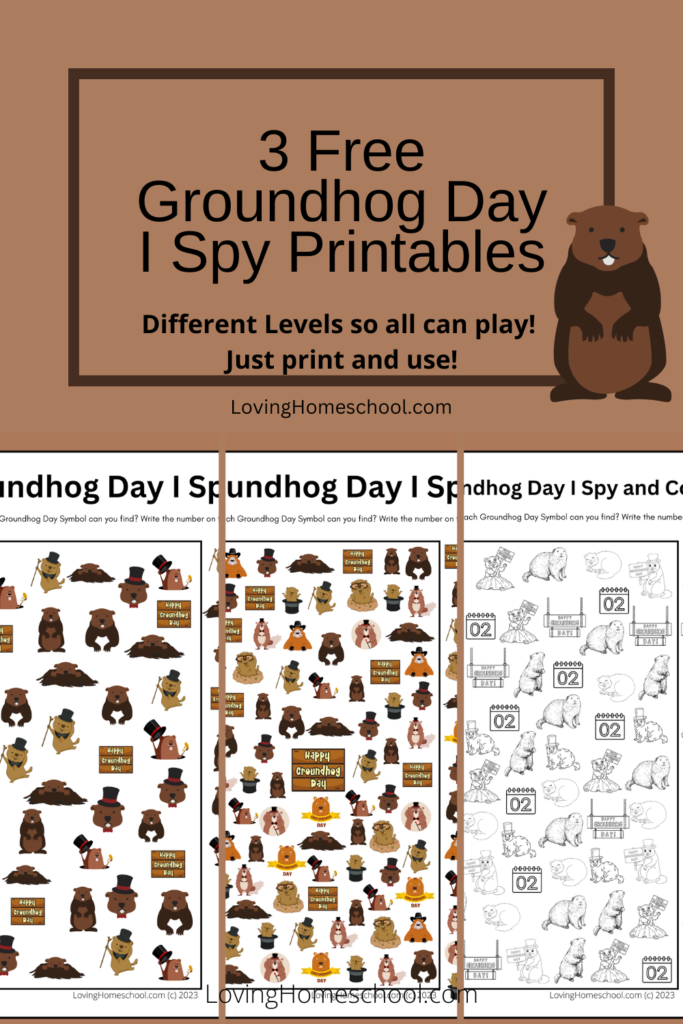 Groundhog Day I Spy Printables Pinterest Pin